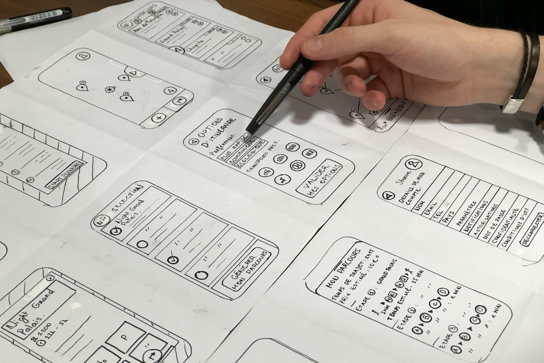 Bocetos de pantallas de una aplicación móvil, crear apps sin programar con herramientas no code